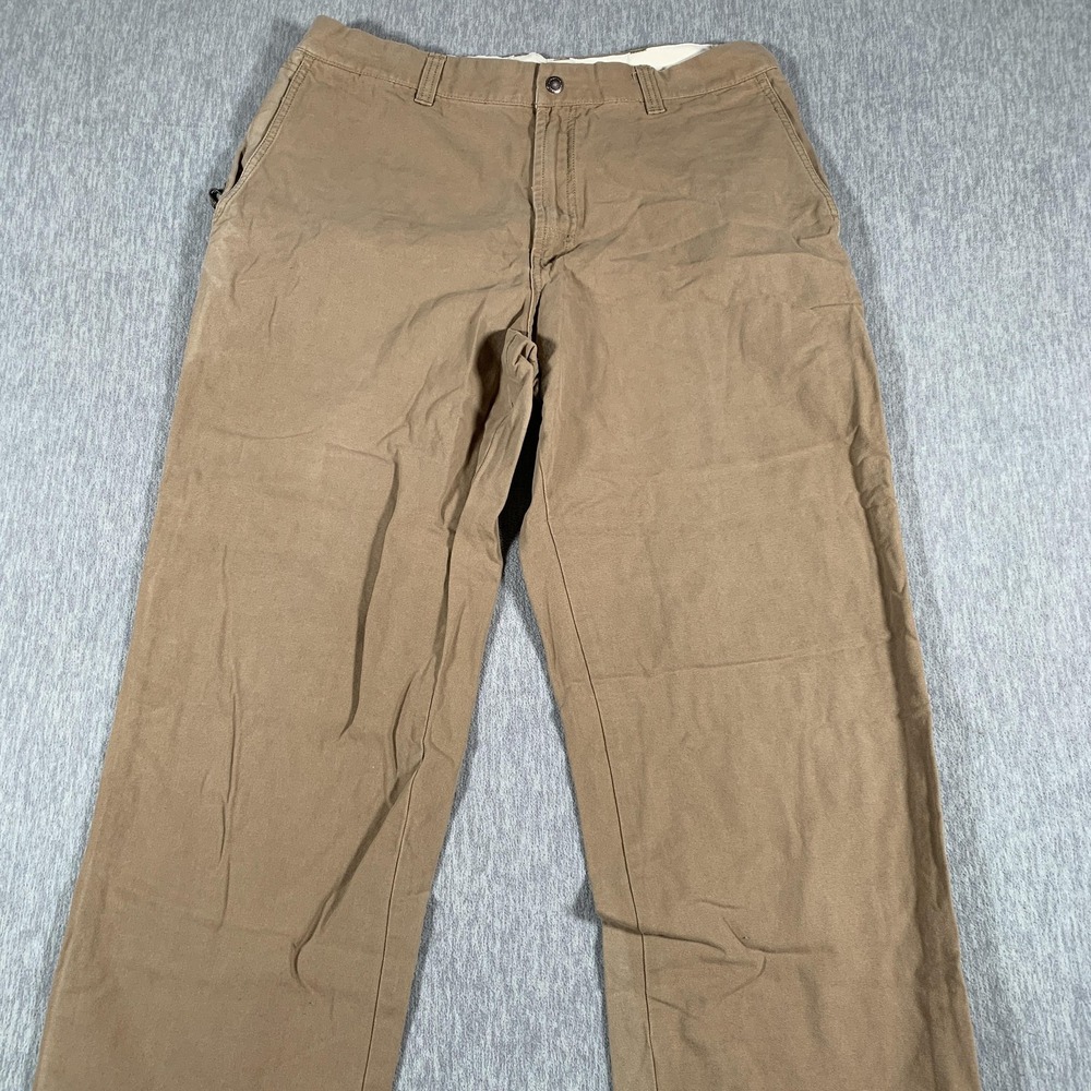 Columbia Pants Mens 36x30 Brown Cotton Canvas Utility Workwear Casual - Picture 2 of 16